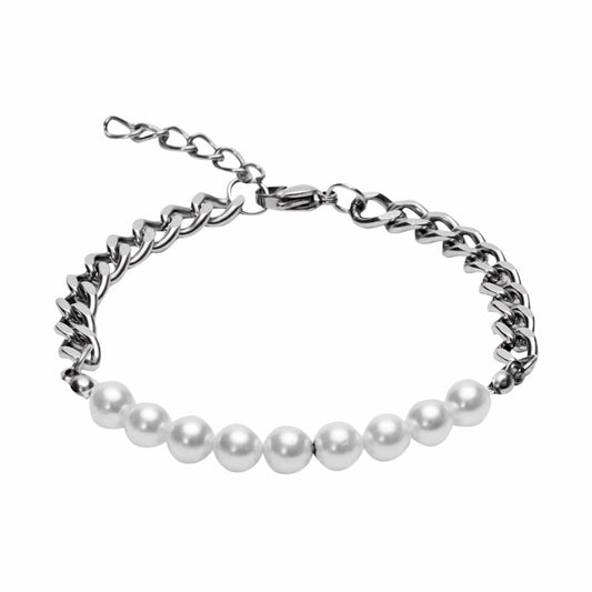 Crystals by HCA-Armband-VIRO-roestvrij staal-parels