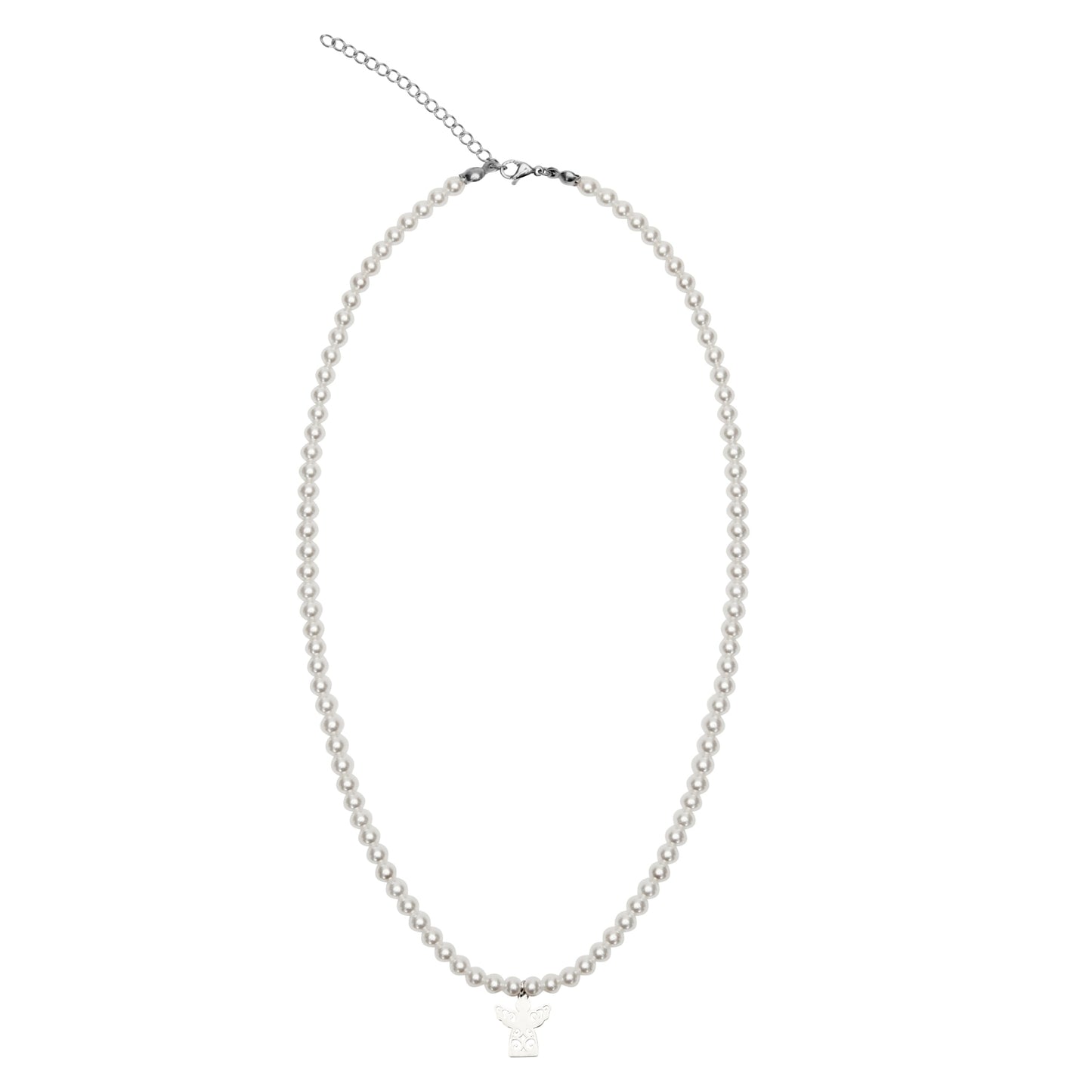 Crystals by HCA-Ketting-Roestvrijstaal-Parel-Engel