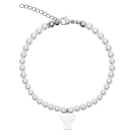 Crystals by HCA-Armband-Roestvrijstaal-Parel-Engel