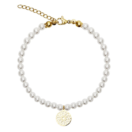 Crystals by HCA-Armband-Verguld-Parel-Mandala of luck
