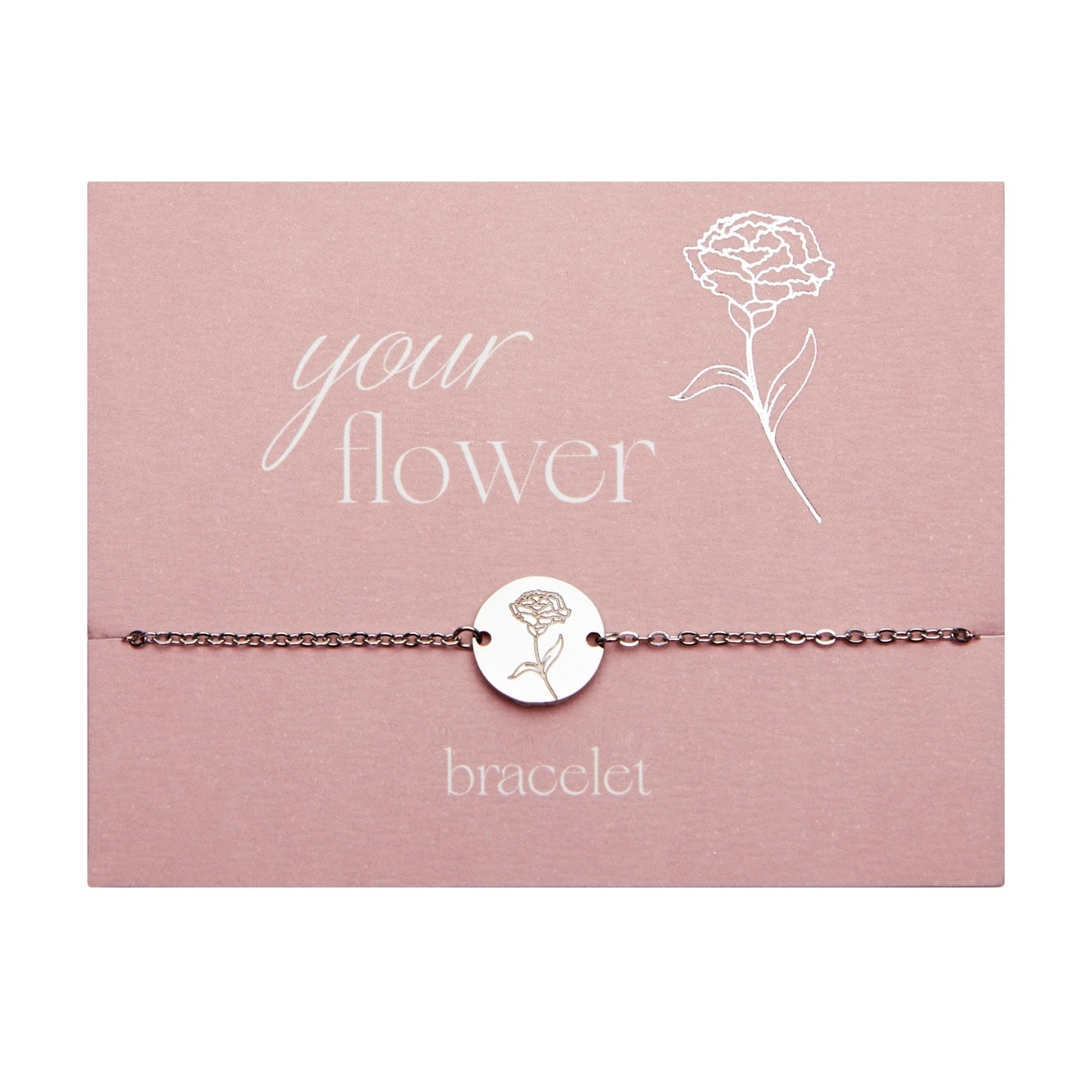 Crystals by HCA-Armband-Your flower-Carnatie-Januari