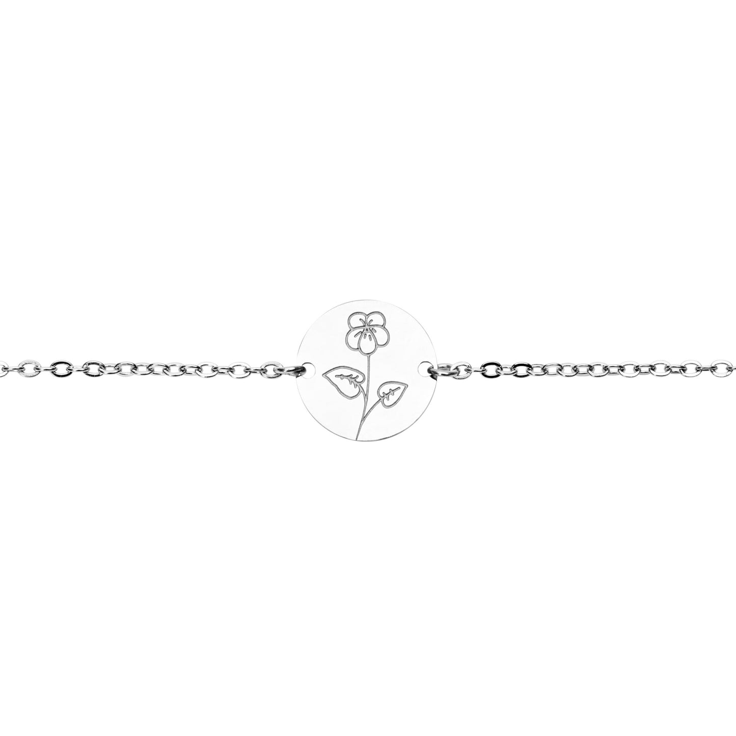 Crystals by HCA-Armband-Your flower-Violet-Februari