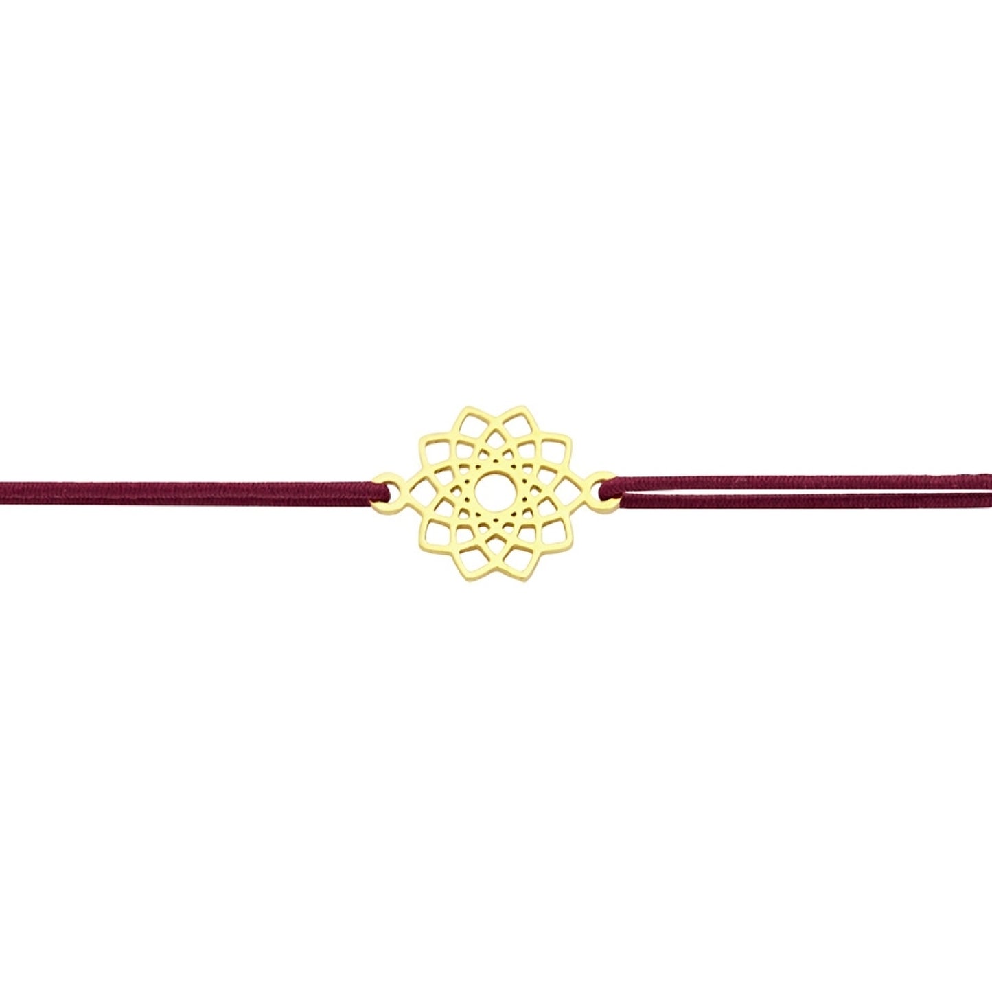 Wenskaart met armband-Little Companion-Bloem-Roestvrij staal verguld