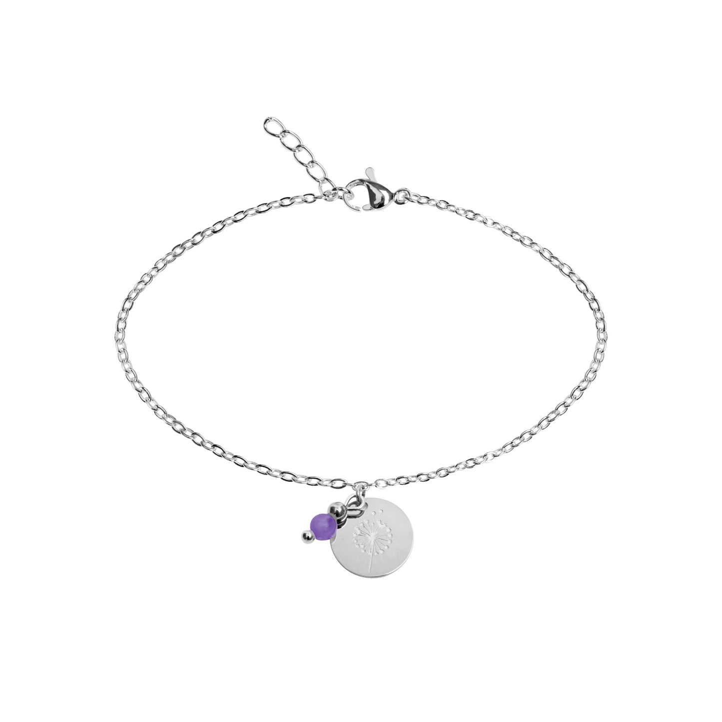 Crystals by HCA-Armband-Make a wish-Verzilverd-Amethyst