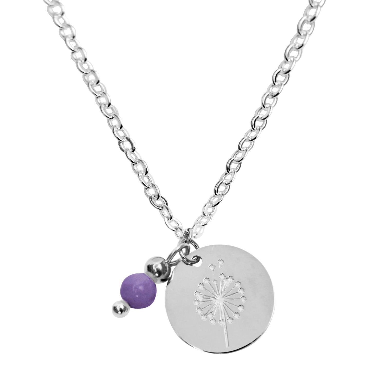 Crystals by HCA-Ketting-Make a wish-Verzilverd-Amethyst