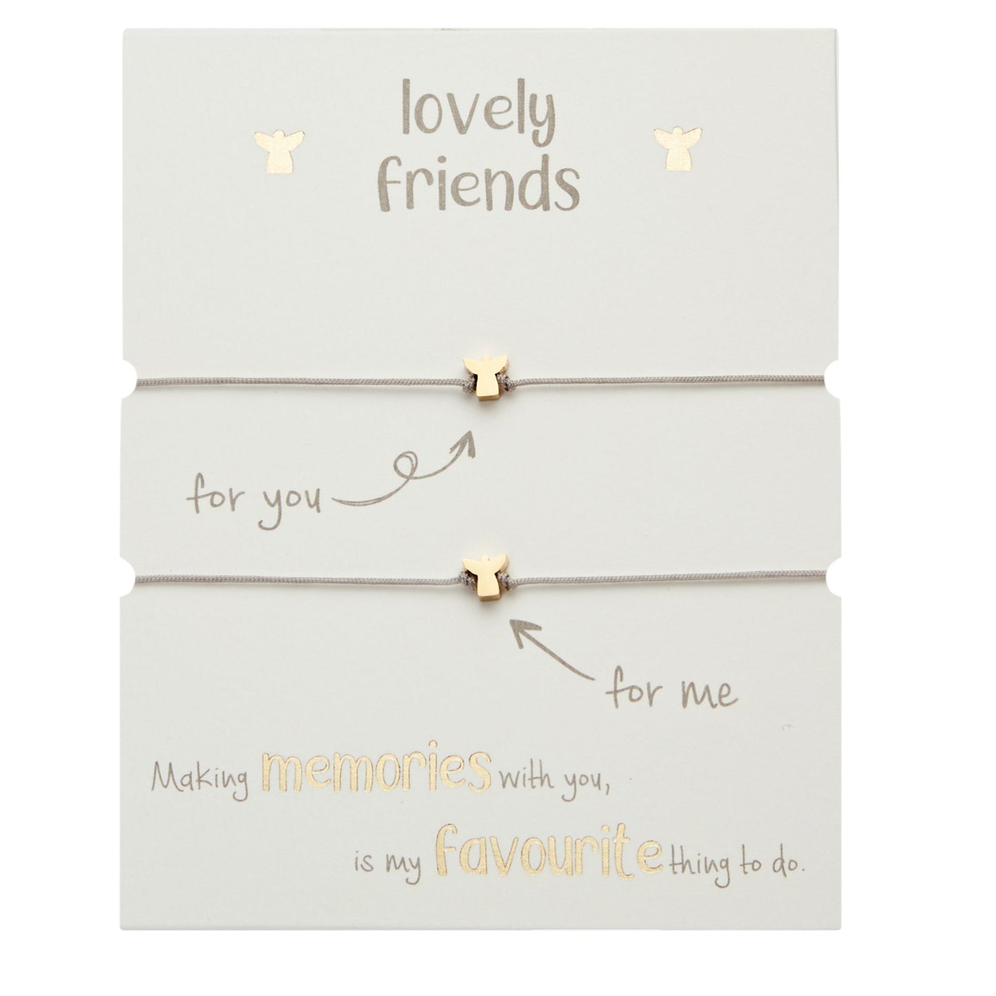 Crystals by HCA-Armbanden-Lovely friends-verguld-engel