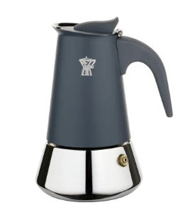 Pezzetti espressomaker - koffiemaker - 10 kops - roestvrijstaal - inductie - gas - elektrisch - percolator - moka pot - grijs