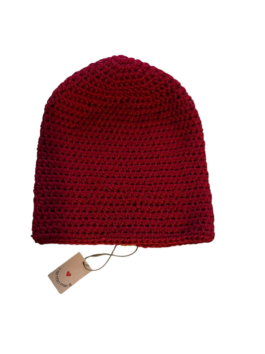 Handgehaakte muts - rood