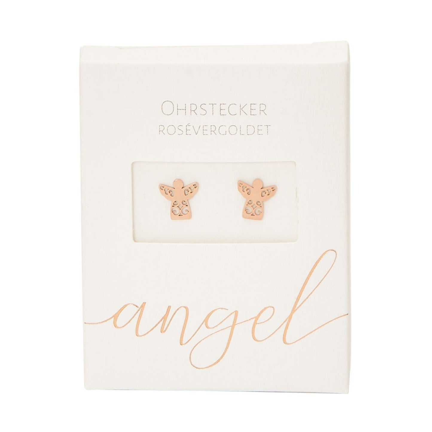 Crystals by HCA-Classic-Oorbellen-Roségoud-Engel