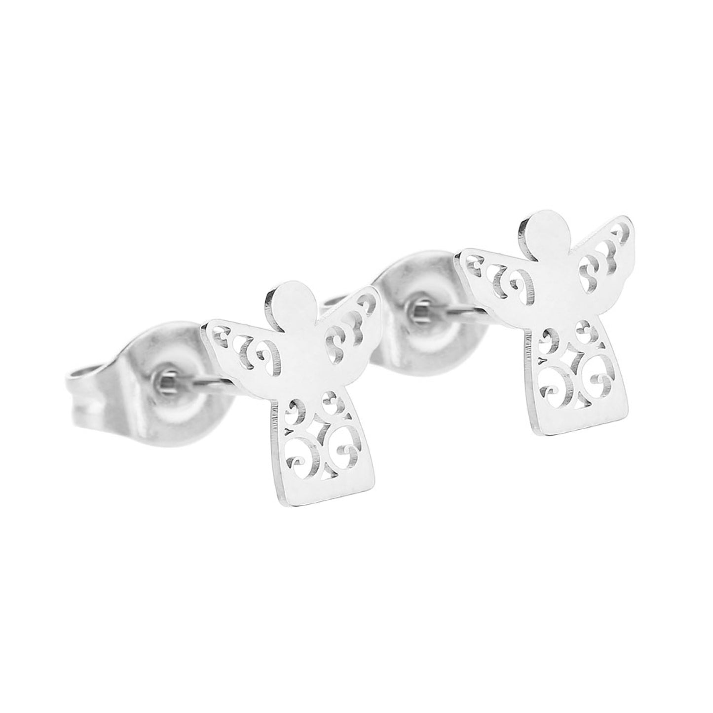 Crystals by HCA-Classic-Oorbellen-Verzilverd-Beschermengel