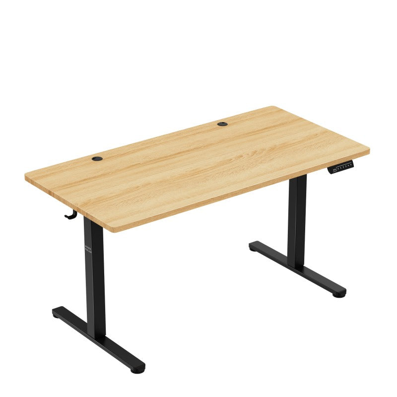 Mark Adler-Bureau-Leader 7.3-140x70 cm-Elektrisch verstelbaar-Zwart/hout