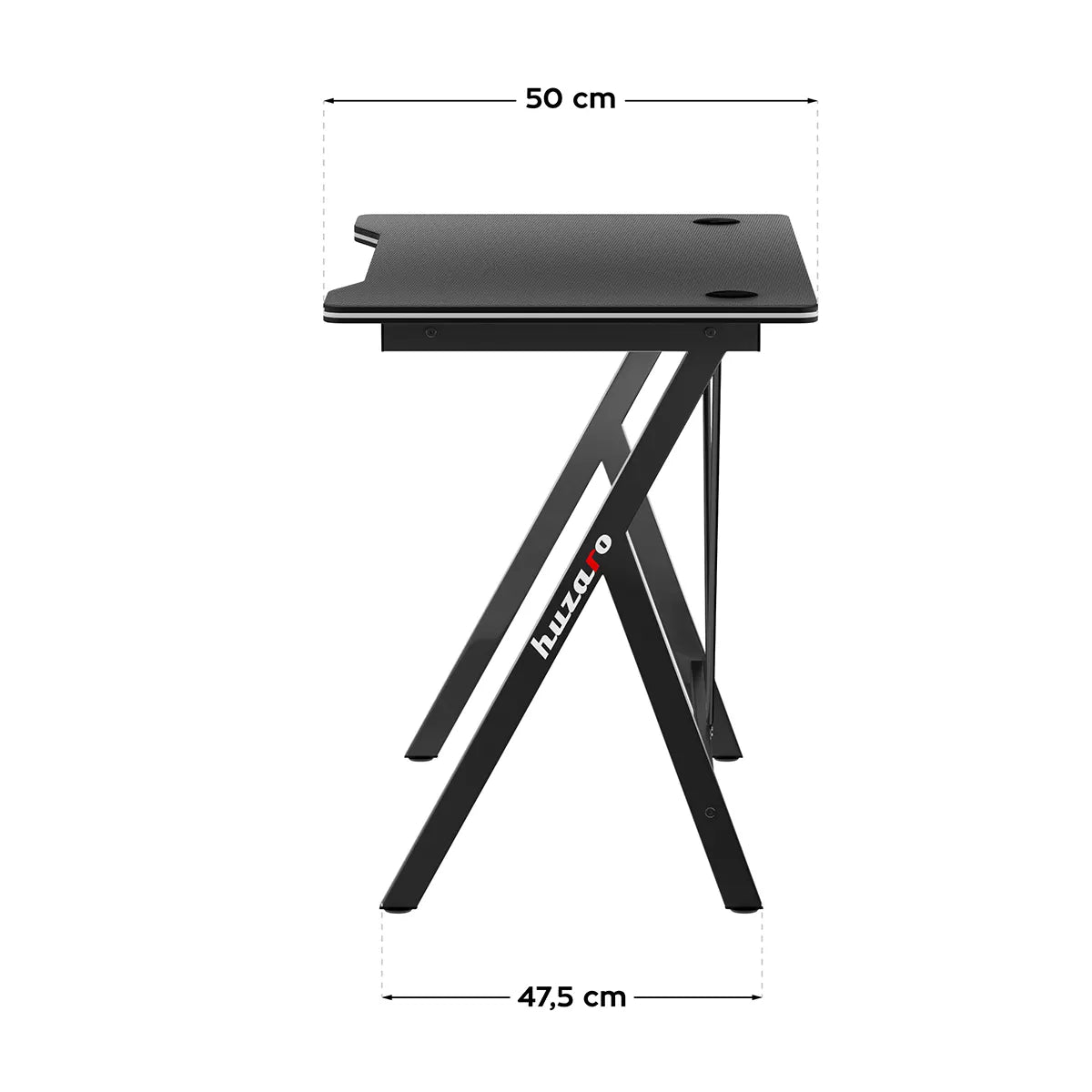 Huzaro-Hero 1.4-Bureau-Gaming-100x50 cm-Zwart