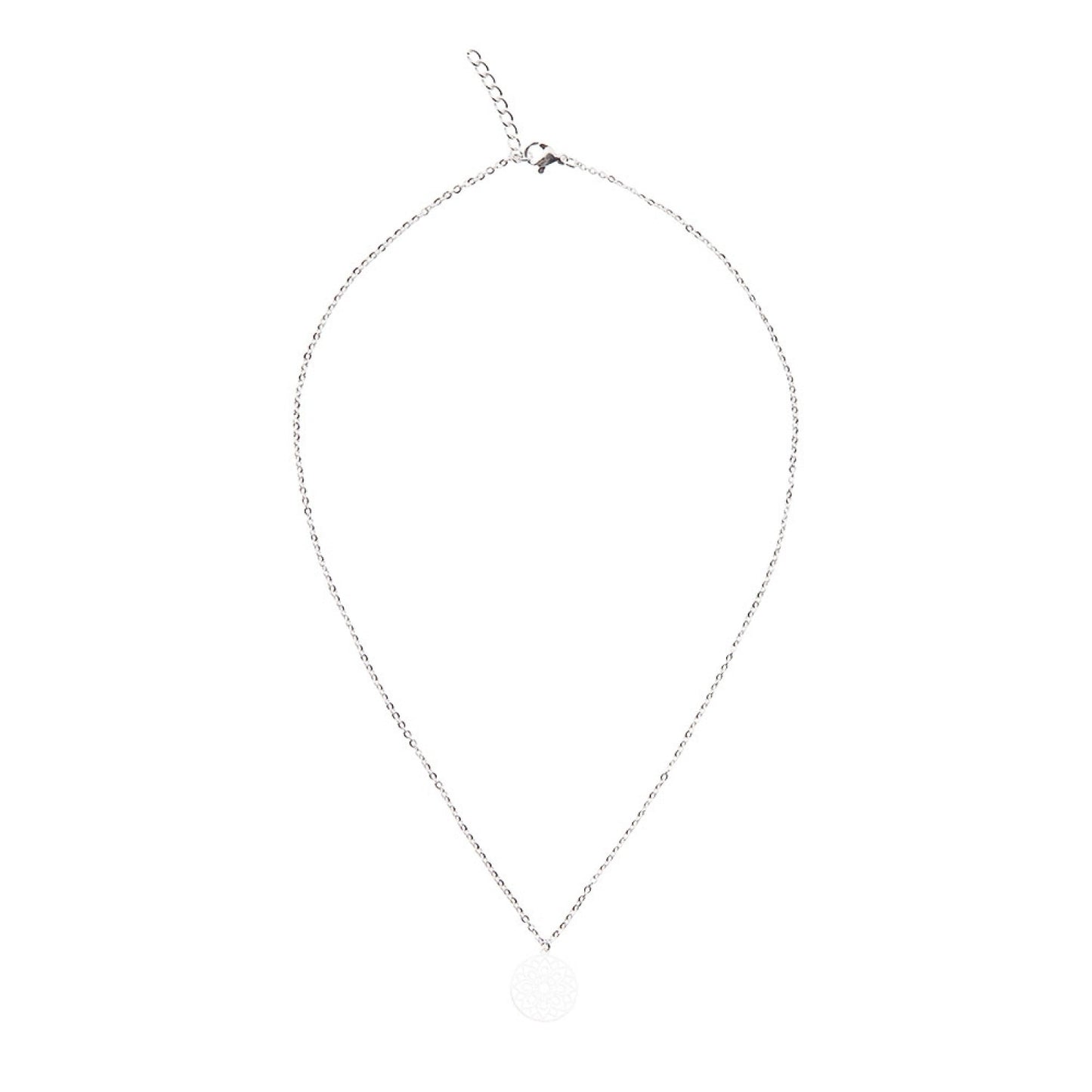 Crystals by HCA-Classic-Ketting-Verzilverd-Mandala of luck
