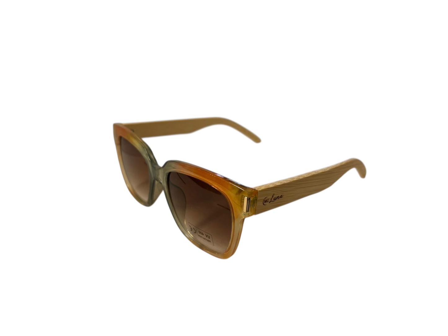 MG Luna-Zonnebril (1073-4)-Echt hout-Gratis etui