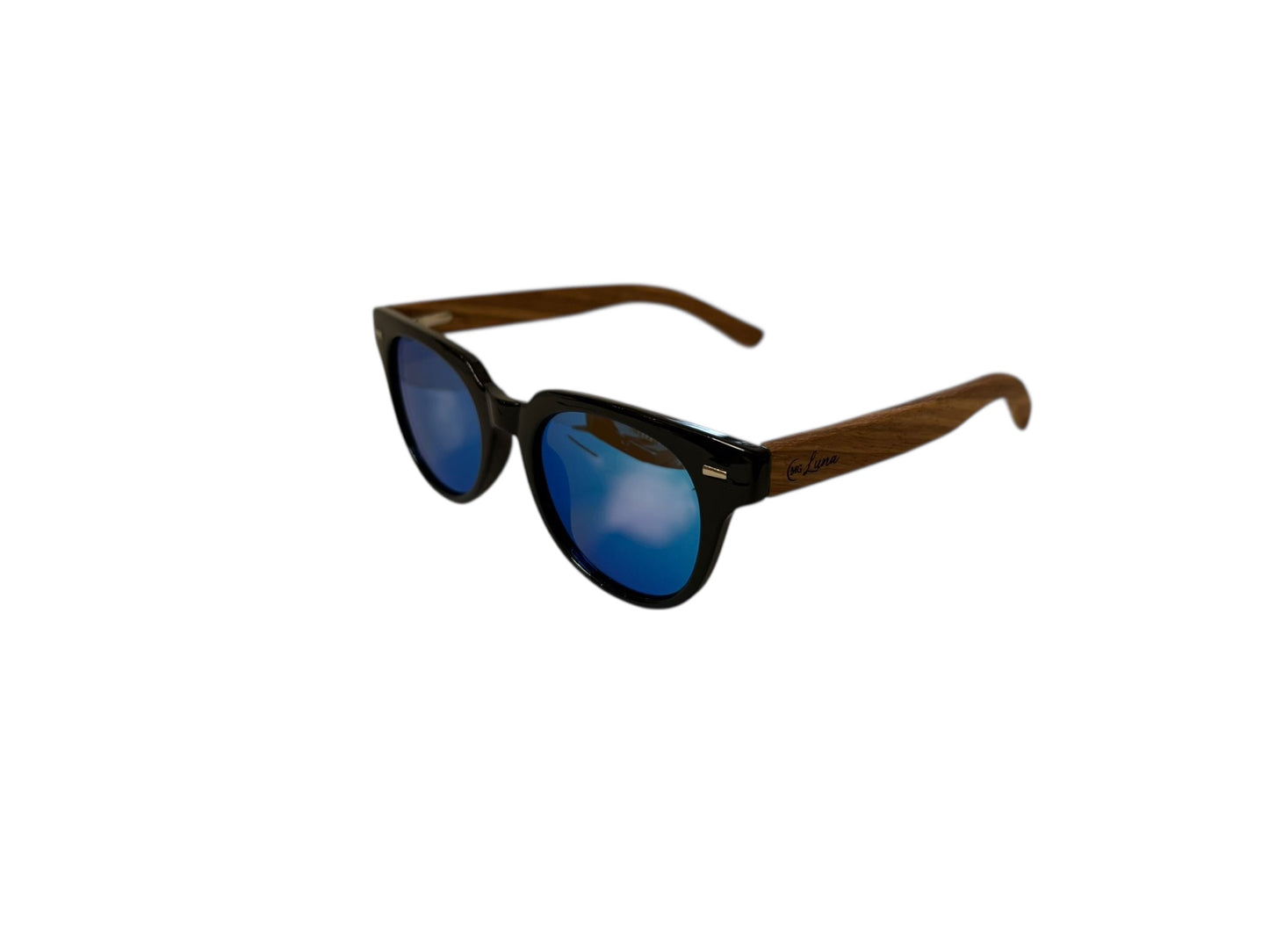 MG Luna-Zonnebril (1543M-4)-Echt hout-Gratis etui