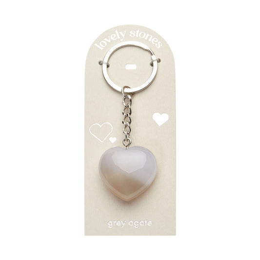 Sleutelhanger - Lovely Stones - grijze agaat