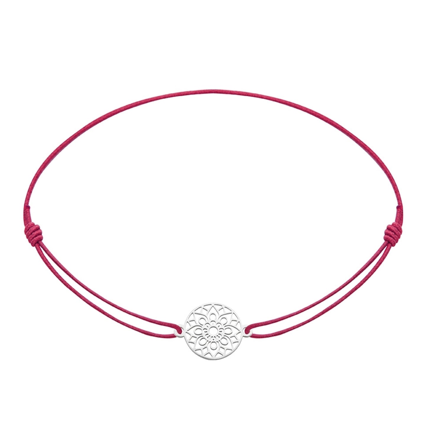 Wenskaart met armband-Little Companion-Mandala van geluk-Roestvrij staal