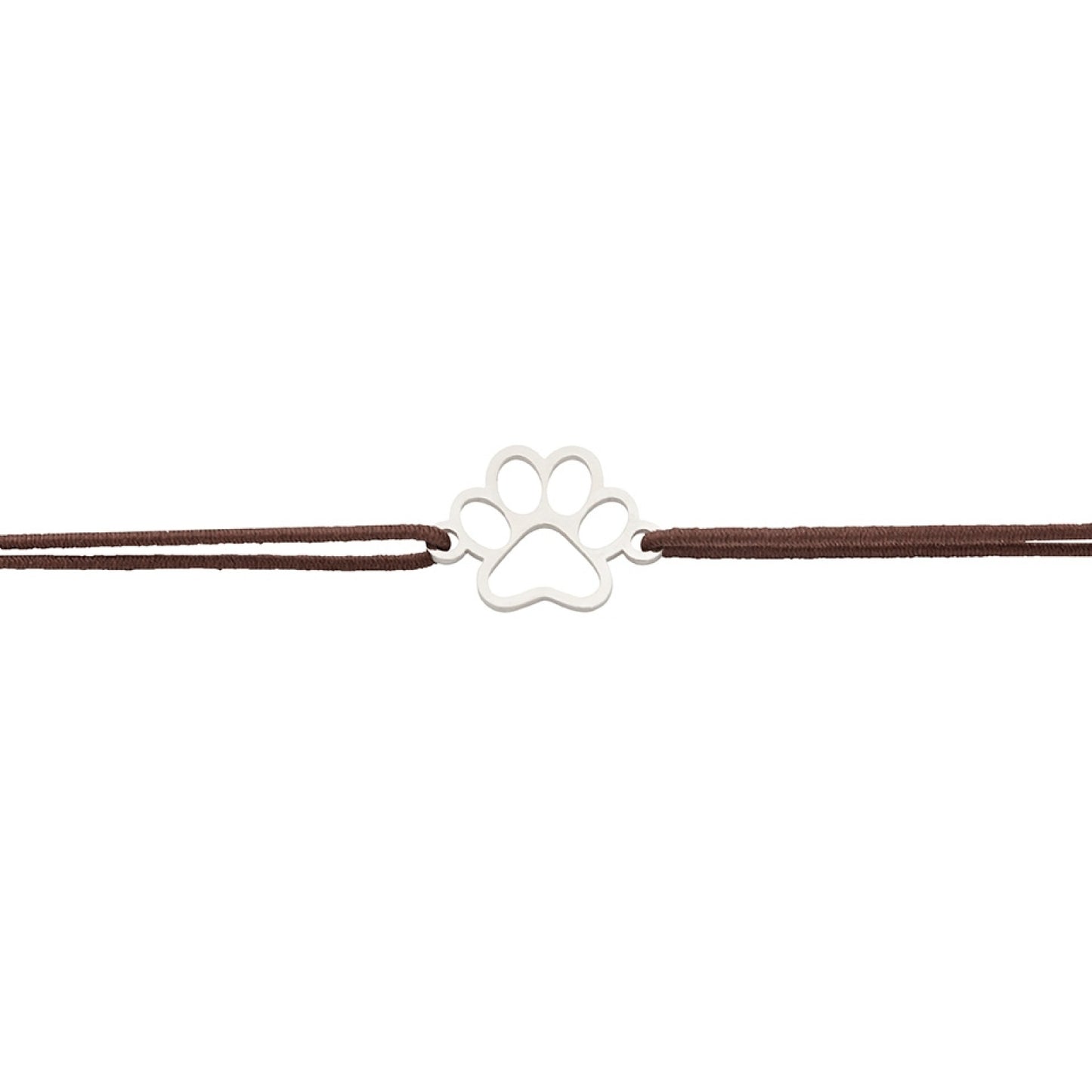 Wenskaart met armband-Little Companion-Poot-Roestvrij staal