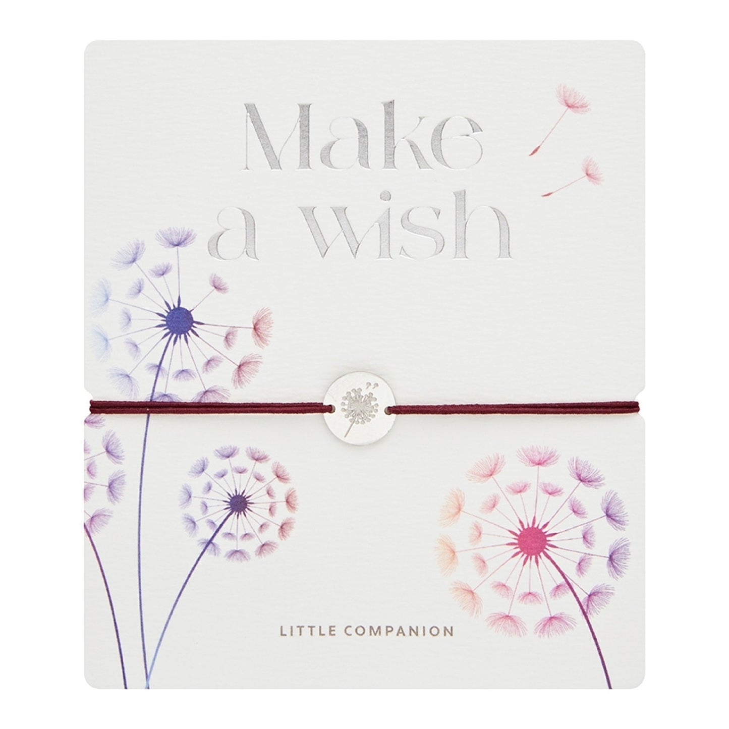 Greeting card with bracelet - Little Companion - Dandelion - stainless steel