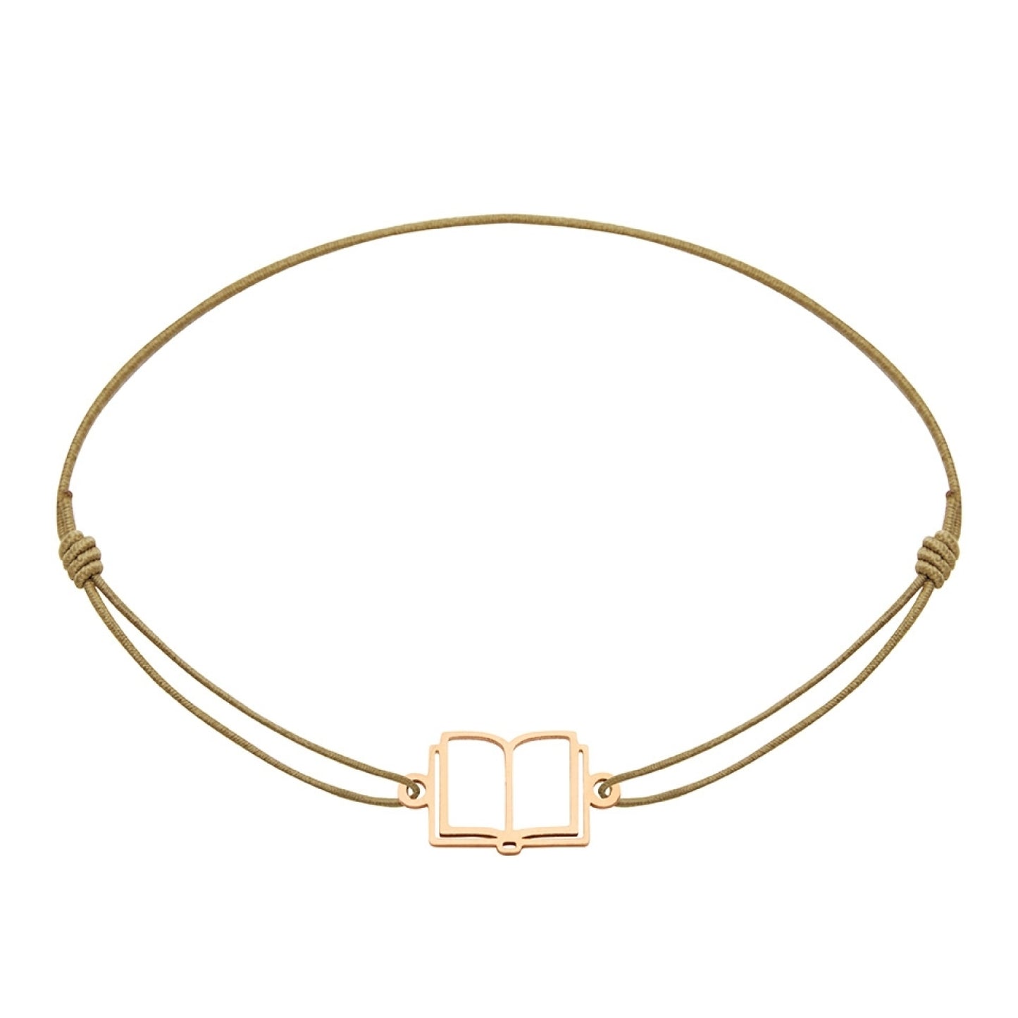Wenskaart met armband-Little Companion-Boek-Roestvrij staal roséverguld