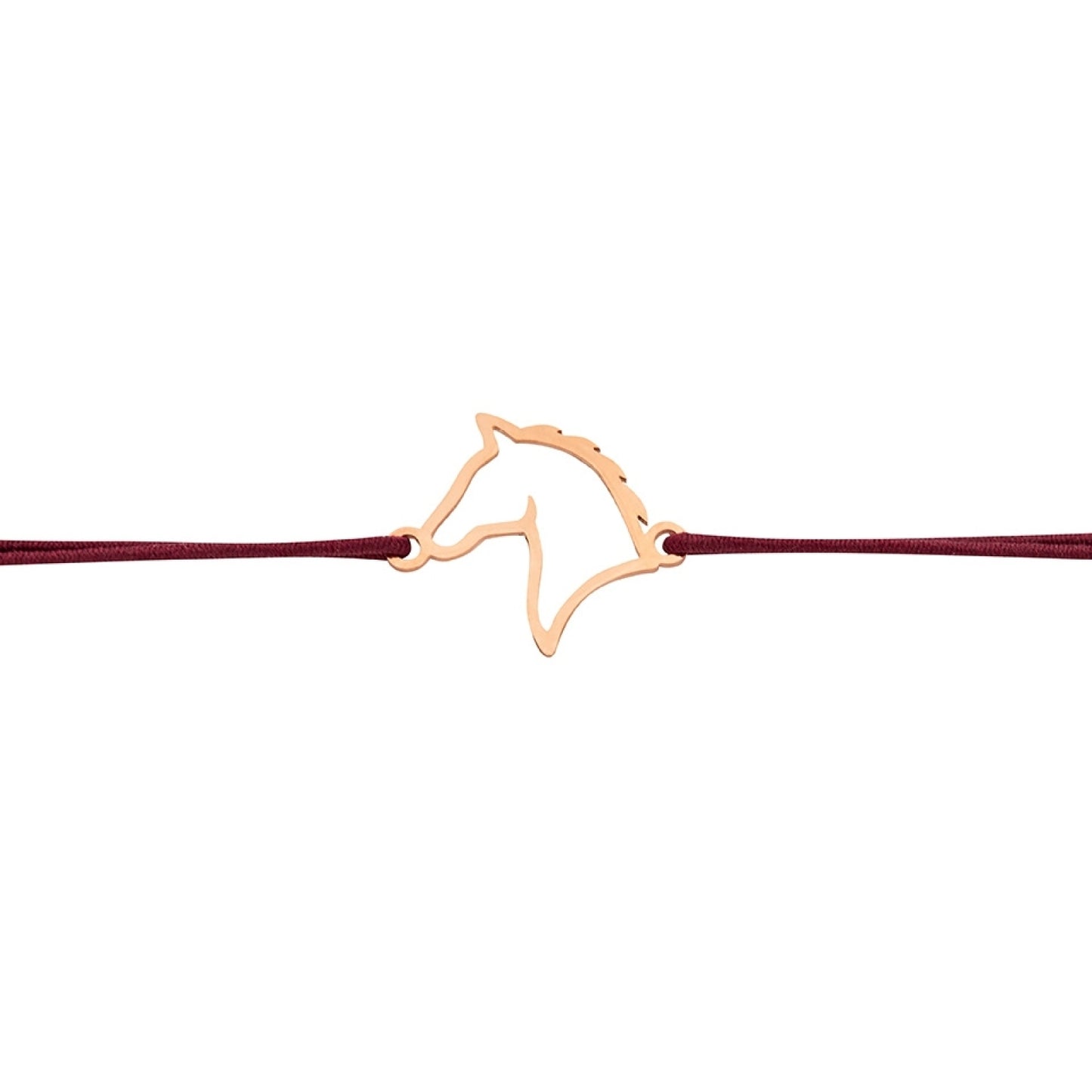 Wenskaart met armband-Little Companion-Paard-Roséverguld