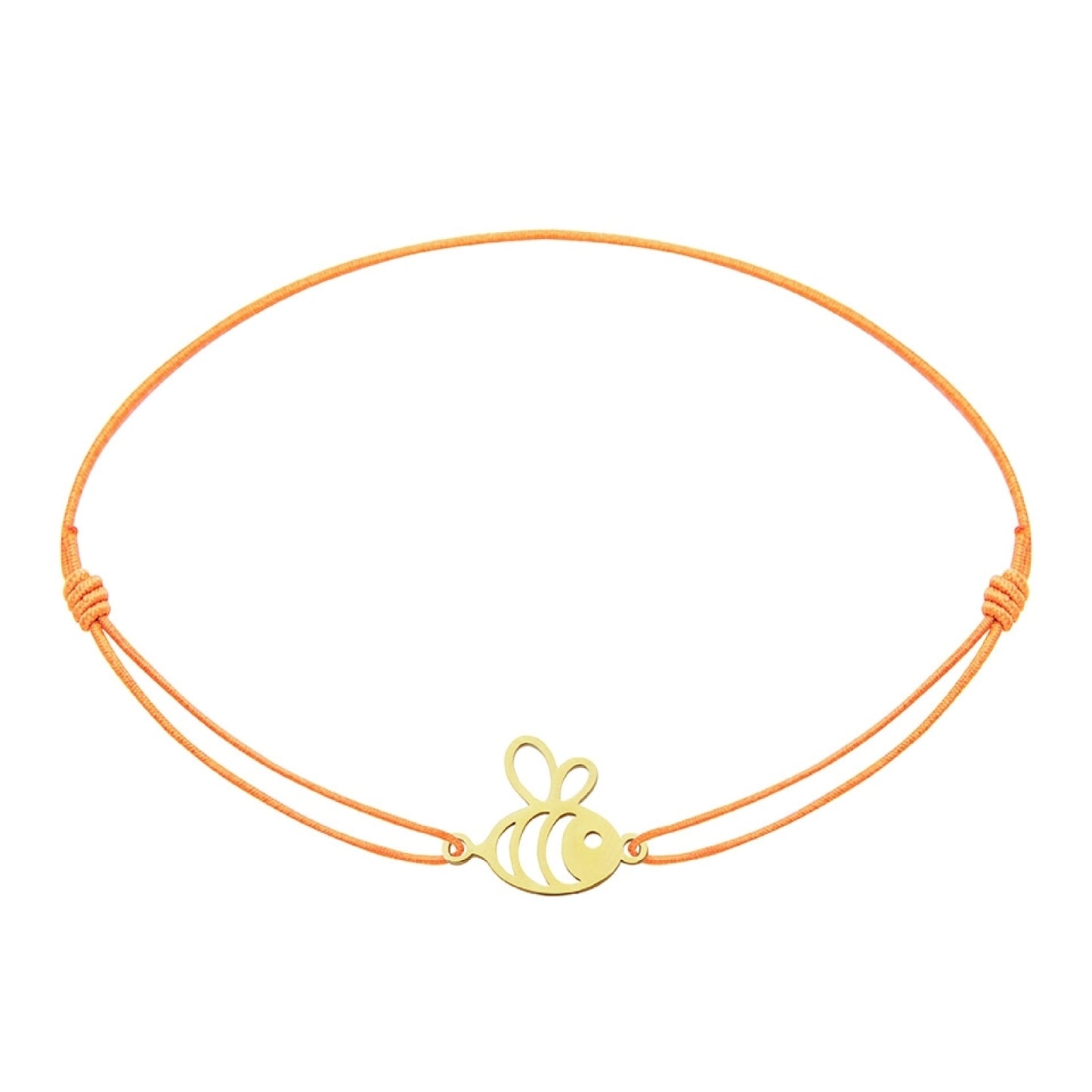 Wenskaart met armband-Little Companion-Bij-Roestvrij staal verguld