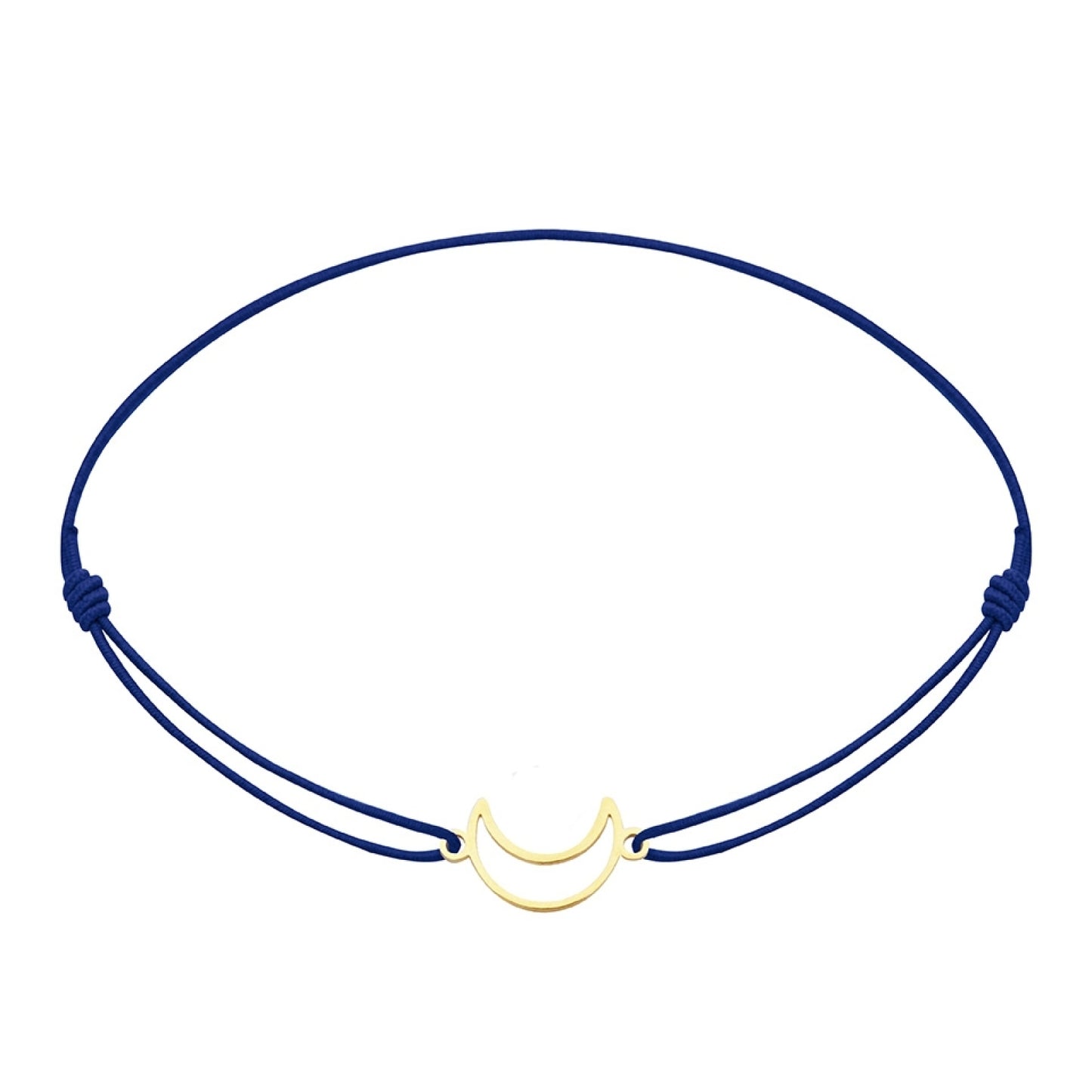 Wenskaart met armband-Little Companion-Maan-Roestvrij staal verguld