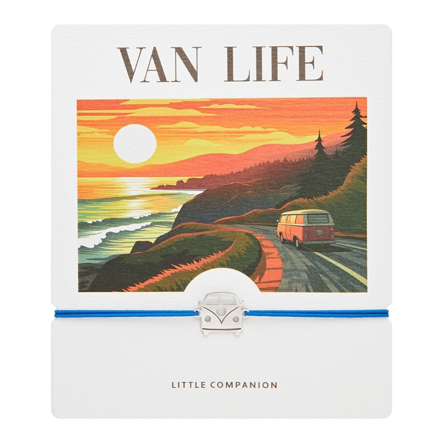 Wenskaart met armband-Little Companion-Van Life-roestvrij staal