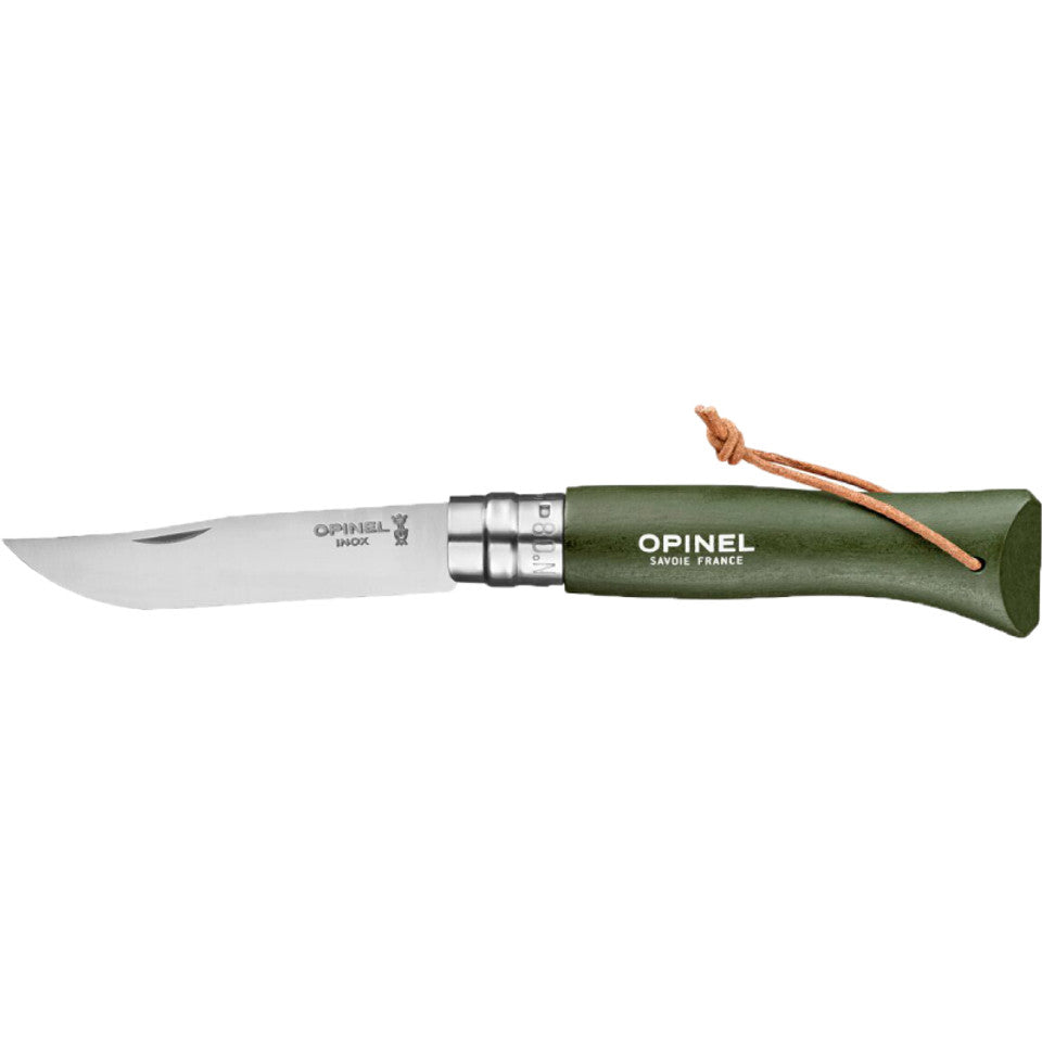 Zakmes N°08, Opinel, Tradition Colorama, RVS/Beukenhout, koord-Kaki