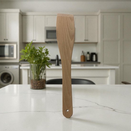 Houten spatel - bakspaan- bakspatel - 30 cm - beukenhout