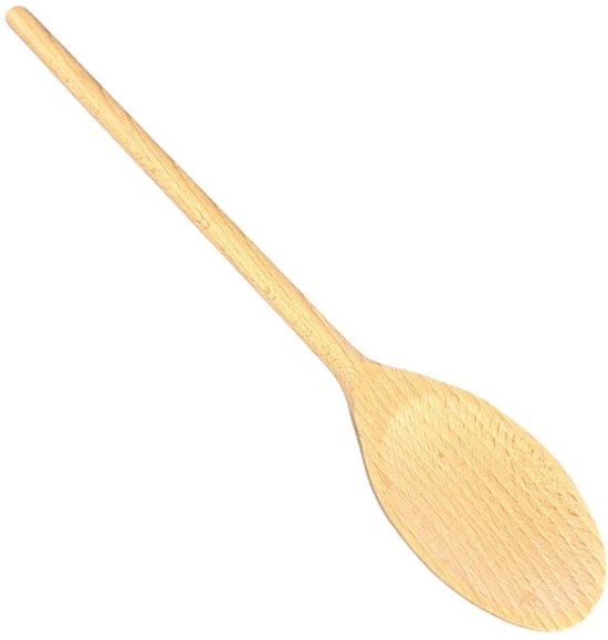 Houten lepel - pollepel - kooklepel - ovaal - set van 3 stuks - 25/30/35 cm - beukenhout