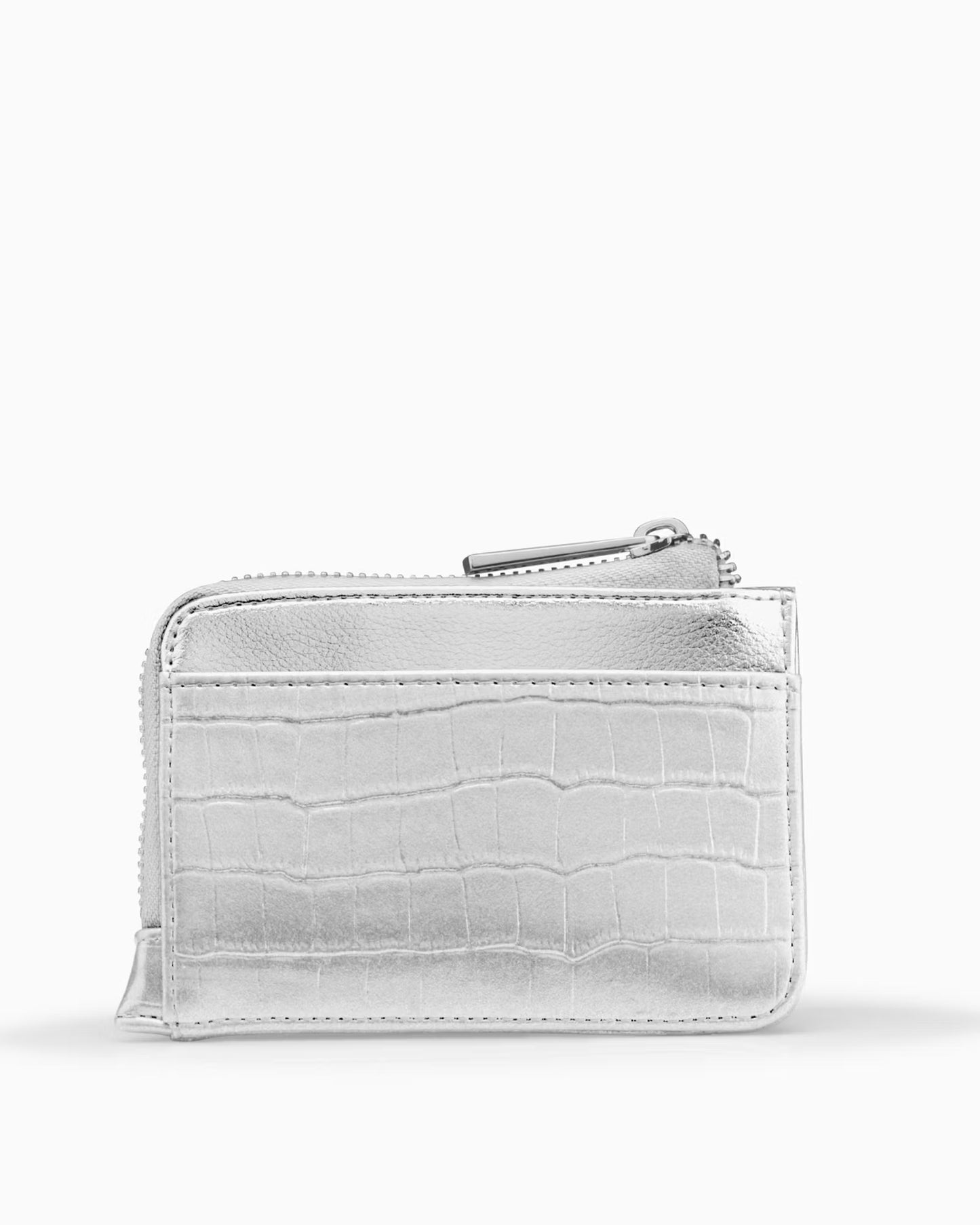Puccini Small women's wallet in silver croc-look imitation leather