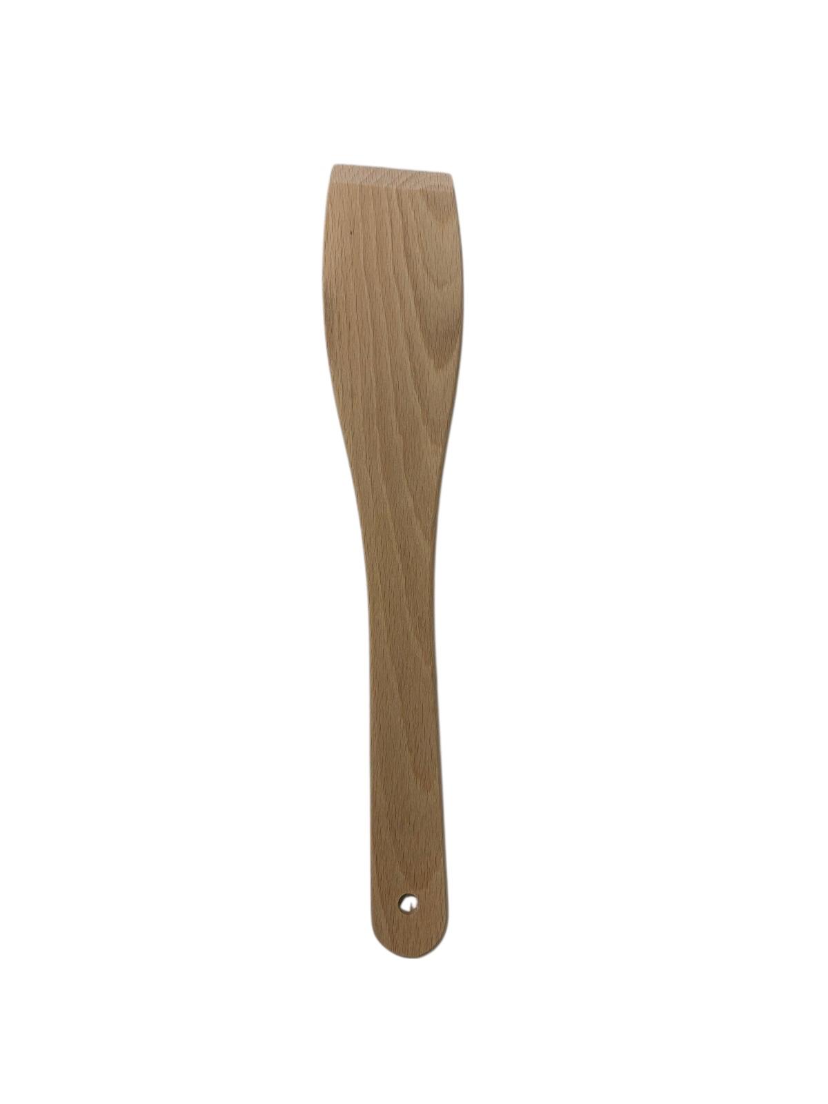 Houten lepels en spatel - pollepel - kooklepel - bakspaan - bakspatel - set van 2 lepels en 1 spatel - 30 cm - beukenhout