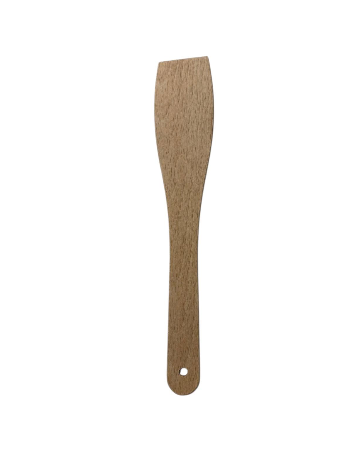 Houten lepels en spatel - pollepel - kooklepel - bakspaan - bakspatel - set van 2 lepels en 1 spatel - 30 cm - beukenhout