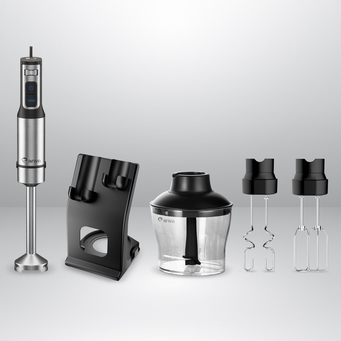 in 1-Staafmixer-Led-display-Accessoires-1500W-Mixen, hakken, kloppen-Titanium mes-0.8L-Standaard-Keukenmachine-Deeghaken-Garde