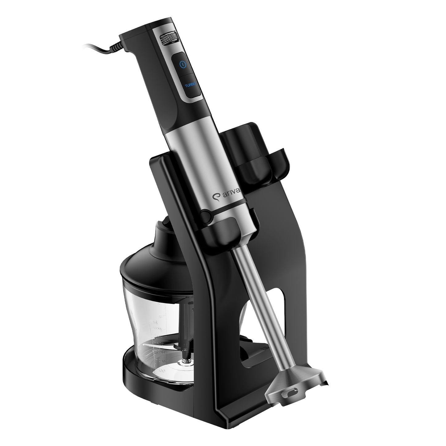in 1-Staafmixer-Led-display-Accessoires-1500W-Mixen, hakken, kloppen-Titanium mes-0.8L-Standaard-Keukenmachine-Deeghaken-Garde