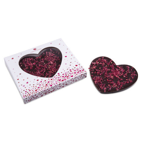 Chocoladehart - Pure chocolade met frambozen