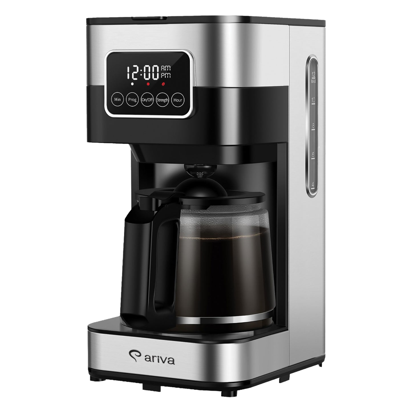 ARIVA-Filter koffiezetapparaat-Touchscreen-1.5L-12 Kops-Programmeerbaar-Warmhoudfunctie-Anti-drup