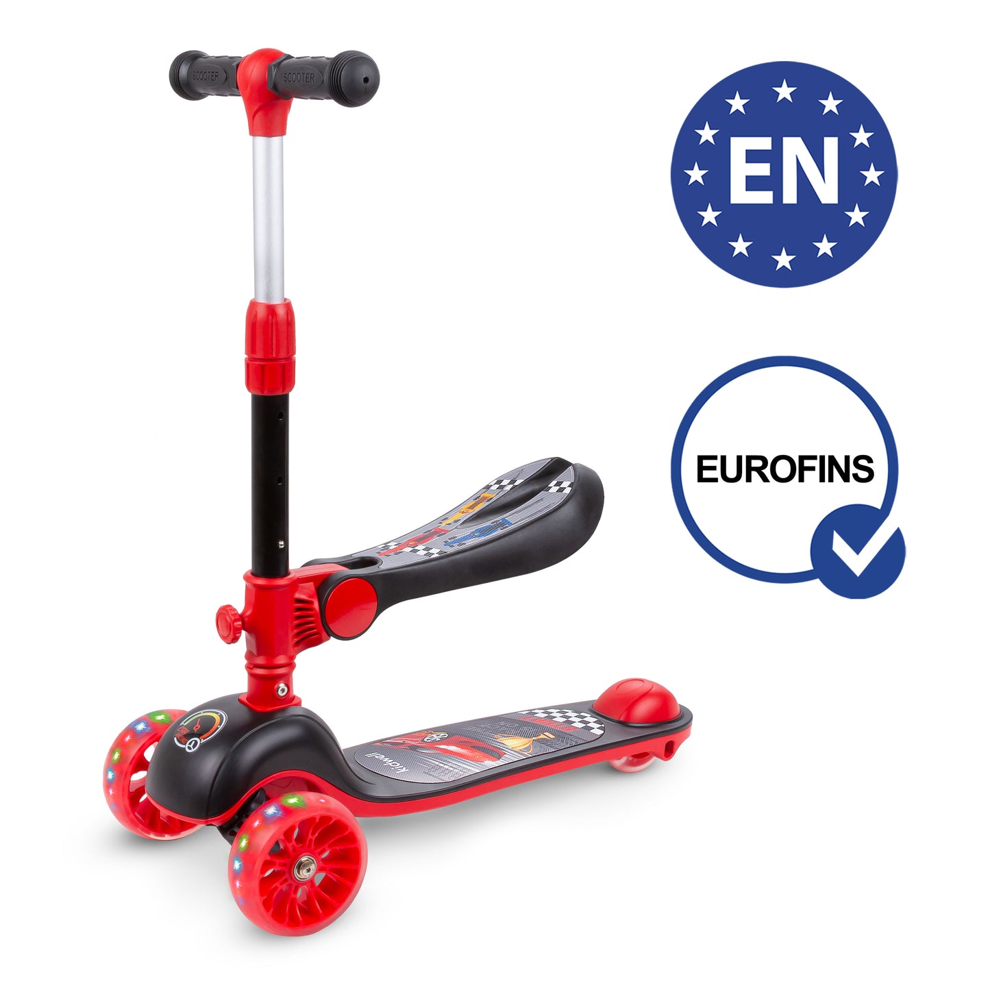 Kidwell-RIMBA-step-Rood/zwart-met zadel