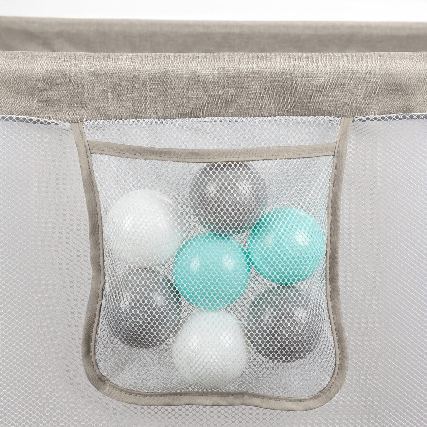 Kidwell-FANKO-babybox-kinderbox-120x180 cm-voor binnen en buiten-beige-ademend gaas-EN71-gecertificeerd-6 tot 36 maanden