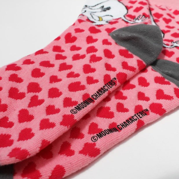 Moomin-sokken met hartjesprint